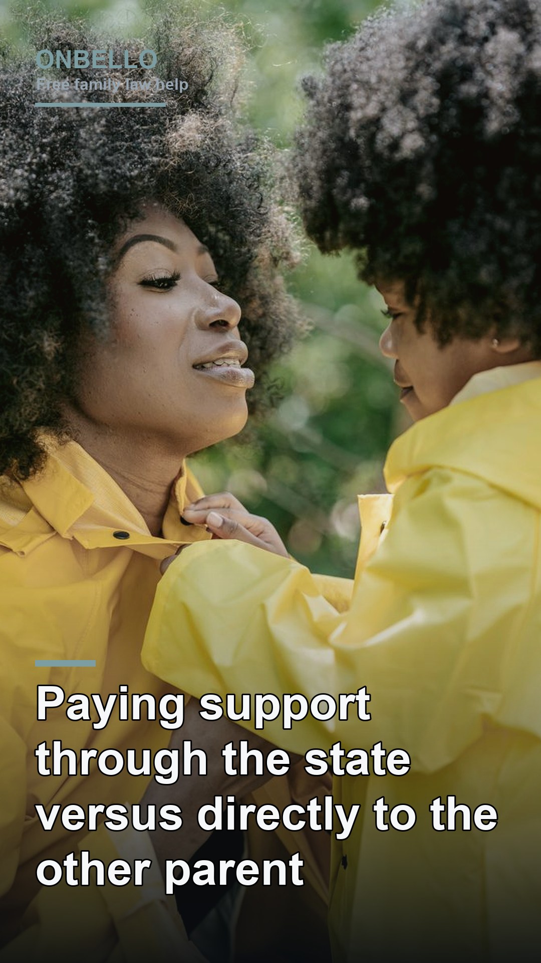 Paying support through the state versus directly to the other parent