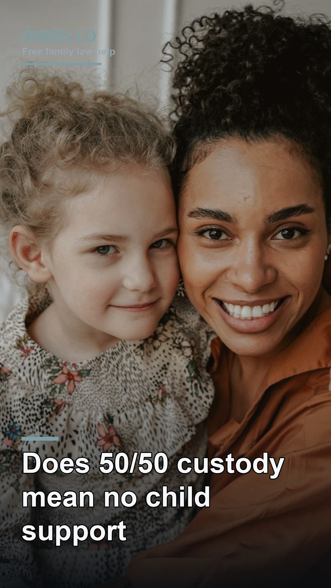 Does 50/50 custody mean no child support