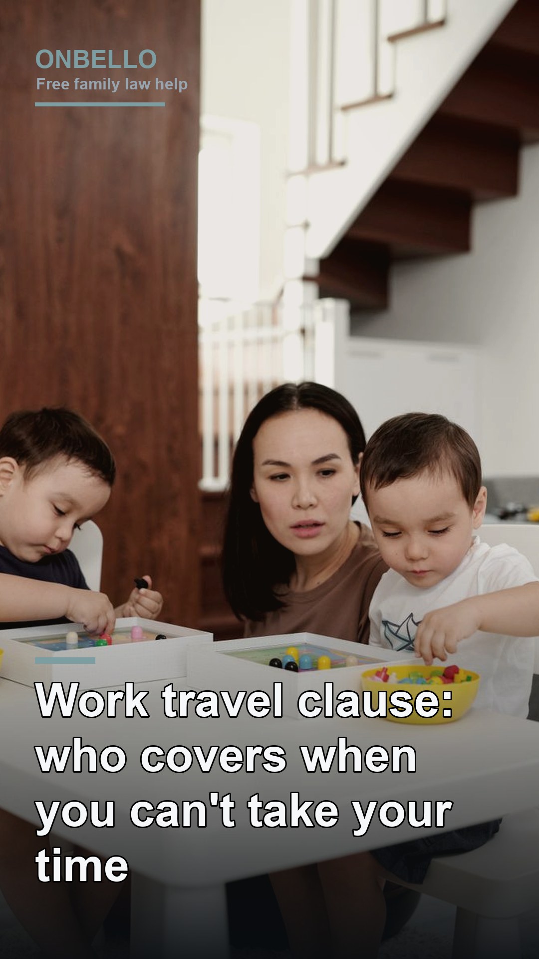 Work travel clause: who covers when you can't take your time