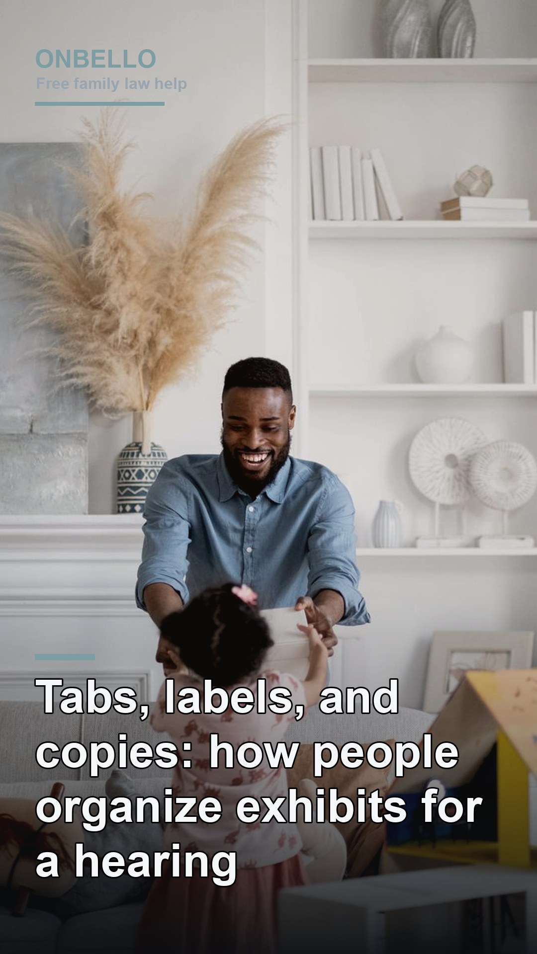 Tabs, labels, and copies: how people organize exhibits for a hearing