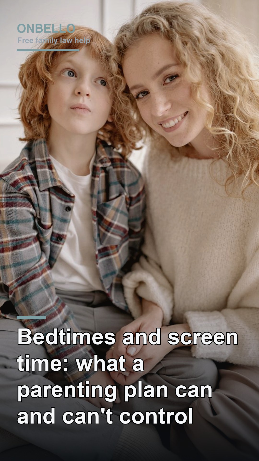 Bedtimes and screen time: what a parenting plan can and can't control